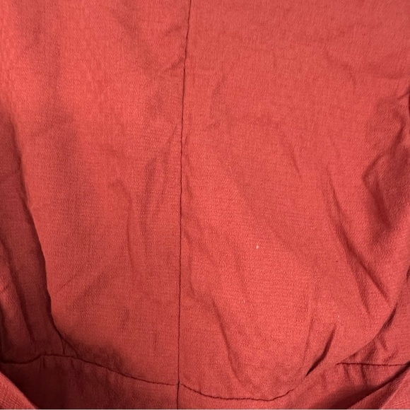 Altar’d State Long Sleeve ruffled Romper small jumper rust red v neck layered - Picture 4 of 12